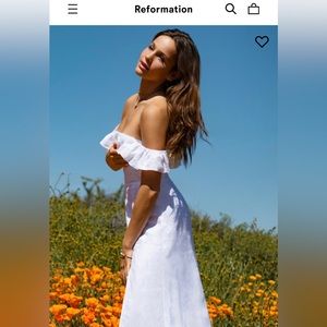 Reformation Amethyst Linen Dress